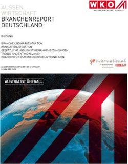 AUSSEN WIRTSCHAFT BRANCHENREPORT DEUTSCHLAND - Go-International