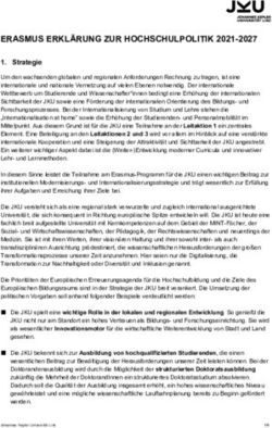 ERASMUS ERKLÄRUNG ZUR HOCHSCHULPOLITIK 2021-2027 - Strategie