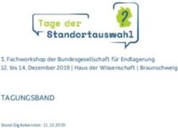 TAGUNGSBAND Stand Digitalversion: 11.12.2019 - Fachworkshop der Bundesgesellschaft f&uuml;r Endlagerung 12. bis 14. Dezember 2019 | Haus der ...