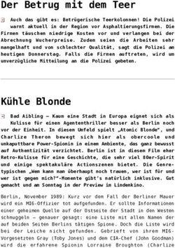 Der Betrug mit dem Teer - AIB Stimme