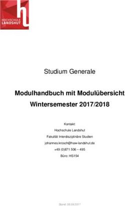 Modulhandbuch mit Modul&uuml;bersicht Wintersemester 2017/2018 - Studium Generale