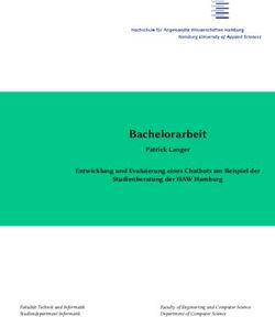Bachelorarbeit Patrick Langer Entwicklung und Evaluierung eines Chatbots am Beispiel der Studienberatung der HAW Hamburg
