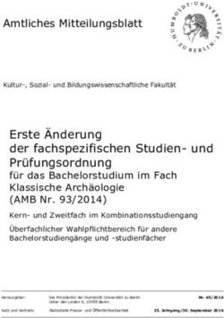 Erste Änderung der fachspezifischen Studien- und Prüfungsordnung - Gremien und Beauftragte der ...