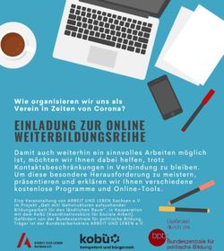 EINLADUNG ZUR ONLINE WEITERBILDUNGSREIHE