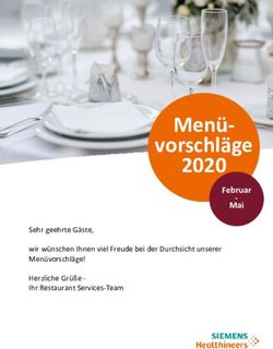Menü-vorschläge 2020 - Februar Mai