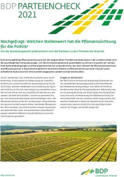 BDP PARTEIENCHECK 2021 - Nachgefragt: Welchen Stellenwert hat die Pflanzenz&uuml;chtung f&uuml;r die Politik? - Bundesverband Deutscher ...