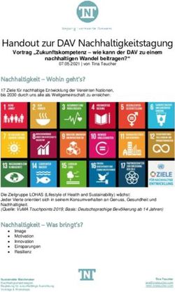 Handout zur DAV Nachhaltigkeitstagung