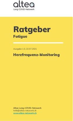 Ratgeber Fatigue Herzfrequenz-Monitoring - Ausgabe 1.0, 22.07.2021 - Altea-Netzwerk