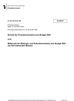 Bericht der Finanzkommission zum Budget 2021 und Mitbericht der Bildungs- und Kulturkommission zum Budget 2021 der fünf kantonalen Museen
