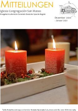 MITTEILUNGEN Iglesia Congregaci&oacute;n San Mateo - Dezember 2020 - Januar 2021