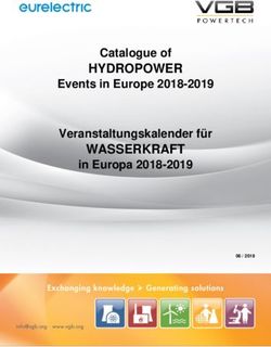 HYDROPOWER WASSERKRAFT - Catalogue of Events in Europe 2018-2019 Veranstaltungskalender für in Europa 2018-2019 - VGB PowerTech e.V.