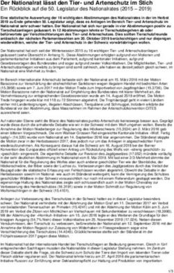 Der Nationalrat lässt den Tier- und Artenschutz im Stich - agstg