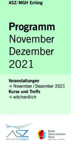 Programm November Dezember 2021 - ASZ /MGH Eching - Veranstaltungen November / Dezember 2021 Kurse und Treffs w&ouml;chentlich - ASZ Eching