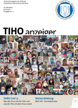 SARS-COV-2: WAS DAS VIRUS MIT DER TIHO UND WAS DIE TIHO MIT DEM VIRUS MACHT - WEITERBILDUNG: STIFTUNG TIER&Auml;RZTLICHE ...