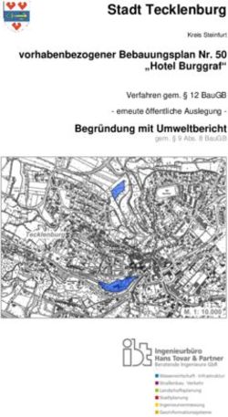 Stadt Tecklenburg vorhabenbezogener Bebauungsplan Nr. 50 "Hotel Burggraf" Begründung mit Umweltbericht