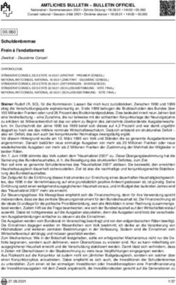 AMTLICHES BULLETIN - BULLETIN OFFICIEL - Parlament.ch