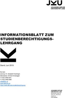 INFORMATIONSBLATT ZUM STUDIENBERECHTIGUNGS-LEHRGANG - JKU