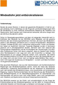 Mindestlohn jetzt entb&uuml;rokratisieren