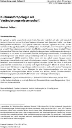 Kulturanthropologie als Veränderungswissenschaft1