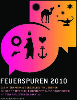 FEUERSPUREN 2010 DAS INTERNATIONALE ERZ&Auml;HLFESTIVAL BREMEN 06. UND 07. NOV 2010, LINDENHOFSTRASSE GR&Ouml;PELINGEN MIT VERKAUFSOFFENEM SONNTAG