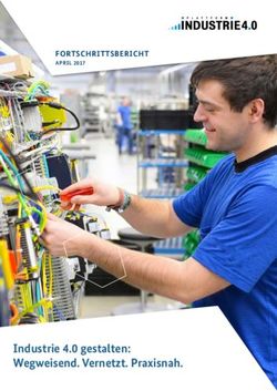 Industrie 4.0 gestalten: Wegweisend. Vernetzt. Praxisnah - FORTSCHRITTSBERICHT APRIL 2017