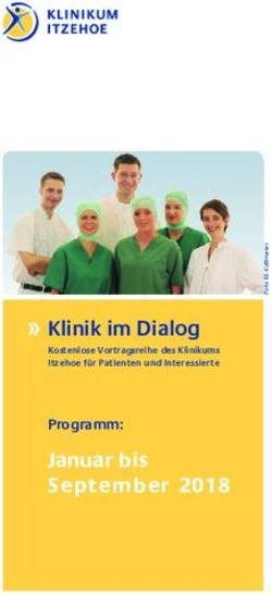 Januar bis September 2018 - " Klinik im Dialog Programm: Klinikum Itzehoe