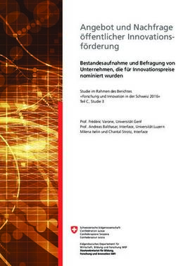 Angebot und Nachfrage &ouml;ffentlicher Innovations-f&ouml;rderung