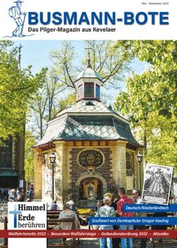 BUSMANN-BOTE Das Pilger-Magazin aus Kevelaer - Deutsch/Niederländisch Grußwort von Domkapitular Gregor Kauling - Wallfahrt Kevelaer