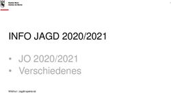JO 2020/2021 Verschiedenes - INFO JAGD 2020/2021 - Wildhut / Jagdinspektorat
