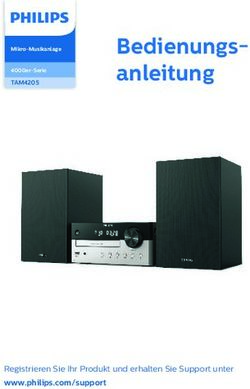 Bedienungs-anleitung - Registrieren Sie Ihr Produkt und erhalten Sie Support unter www.philips.com/support