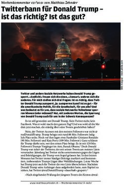 Twitterbann f&uuml;r Donald Trump - ist das richtig? Ist das gut?