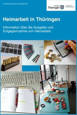 Heimarbeit in Th&uuml;ringen - Information &uuml;ber die Ausgabe und Entgegennahme von Heimarbeit