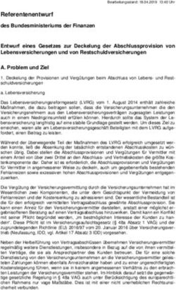 Referentenentwurf des Bundesministeriums der Finanzen Entwurf eines Gesetzes zur Deckelung der Abschlussprovision von Lebensversicherungen und von ...