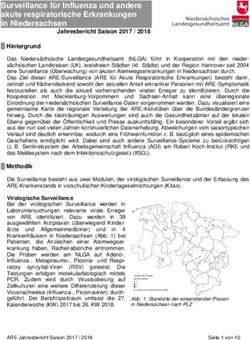 Surveillance f&uuml;r Influenza und andere akute respiratorische Erkrankungen in Niedersachsen - Nieders&auml;chsisches ...