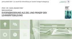 EVIDENZBASIERUNG ALS ZIEL UND PRINZIP DER LEHRKRÄFTEBILDUNG - PROF. DR. HANS ANAND PANT IMPULSVORTRAG