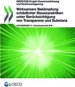 Wirksamere Bekämpfung schädlicher Steuerpraktiken unter Berücksichtigung von Transparenz und Substanz - OECD/G20 Projekt Gewinnverkürzung und ...