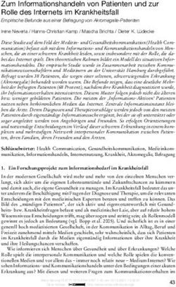 Zum Informationshandeln von Patienten und zur Rolle des Internets im Krankheitsfall