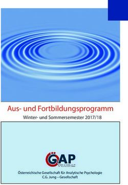 Aus- und Fortbildungsprogramm - Winter- und Sommersemester 2017/18 &Ouml;sterreichische Gesellschaft f&uuml;r Analytische Psychologie - &Ouml;GAP
