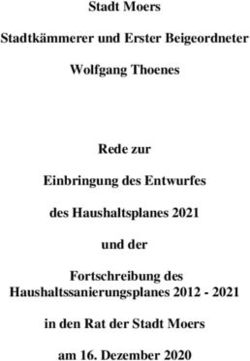 Stadt Moers Stadtk&auml;mmerer und Erster Beigeordneter Wolfgang Thoenes Rede zur Einbringung des Entwurfes des Haushaltsplanes 2021 und der ...