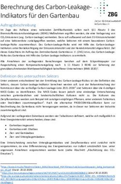 Berechnung des Carbon-Leakage-Indikators f&uuml;r den Gartenbau