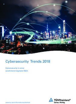 Cybersecurity Trends 2018 - Cybersecurity in einer zunehmend digitalen Welt - www.tuv.com/informationssicherheit