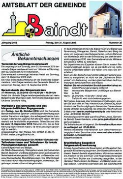 AMTSBLATT DER GEMEINDE - Gemeinde Baindt