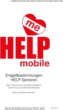 Entgeltbestimmungen HELP Senioren - HELP mobile