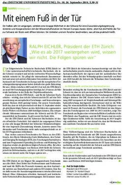 Mit einem Fu&szlig; in der T&uuml;r - Die Junge Akademie