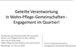Geteilte Verantwortung in Wohn-Pflege-Gemeinschaften - Engagement im Quartier!