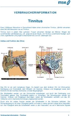 Tinnitus VERBRAUCHERINFORMATION