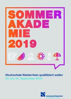SOMMER AKADE MIE 2019 - Hochschule Niederrhein qualifiziert weiter 04. bis 18. September 2019