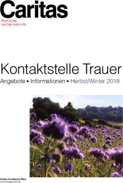 Kontaktstelle Trauer Angebote Informationen Herbst/Winter 2018 - Caritas Wien