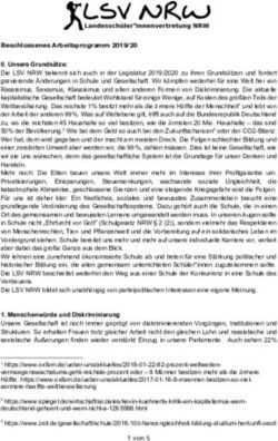 Beschlossenes Arbeitsprogramm 2019/20