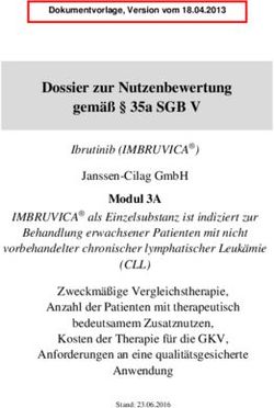 Dossier zur Nutzenbewertung gemäß 35a SGB V - Gemeinsamer Bundesausschuss